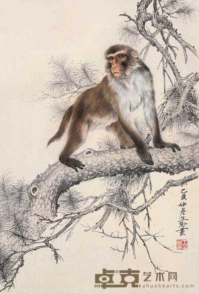王生勇 2005年作 猴嬉图 镜心 42×28cm